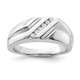 Sterling Silver Rhodium Plated Diamond Men's Ring QR5011-11
