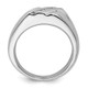 Sterling Silver Rhodium Plated Diamond Men's Ring QR5011-11
