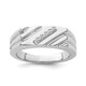 Sterling Silver Rhodium Plated Diamond Men's Ring QR5010-11