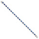 Sterling Silver Rhodium-plated Blue and Clear CZ Bracelet QX207CZ