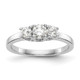 14K White Gold Lab Grown Diamond VS/SI FGH 3-Stone Comp Eng Ring RM2952E-025-CWLG