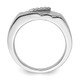 Sterling Silver Rhodium Plated Diamond Men's Ring QR5010-10