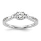 14K White Gold Lab Grown Diamond VS/SI FGH 3-Stone Complete Eng Ring RM2976E-038-7CWLG