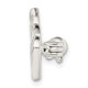 Sterling Silver Satin Finish Diamond Cut Five Heart Pin QP394