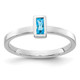 14k White Gold Bezel-set Blue Topaz Ring RM4329-BT-W