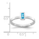 14k White Gold Bezel-set Blue Topaz Ring RM4329-BT-W