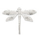 Sterling Silver Satin Finish Diamond Cut Dragon Fly Pin QP461