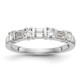 14K White Gold 3/8 carat Baguette/Round Diamond Complete Wedding Band RM3372B-039-WAA