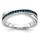 14k White Gold Channel-set Blue Diamond Ring RM5678-BD-020-WA