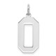 Sterling Silver/Rhodium-plated Polished Number 0 Charm QPL00