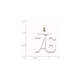 Sterling Silver/Rhodium-plated Polished Number 76 Charm QPL76