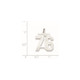 Sterling Silver/Rhodium-plated Satin Number 76 Charm QPM76