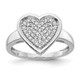 14k White Gold Diamond Fancy Heart Ring RM4014-025-WA