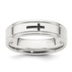 Sterling Silver Rhodium-plated 6mm Enamel Fancy Band Size 11.5 QWB126RH-11.5