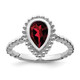 14k White Gold Pear Garnet Ring RM7203-GA-W