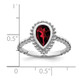 14k White Gold Pear Garnet Ring RM7203-GA-W