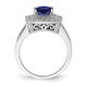 14K White Gold Lab Grown VS/SI FGH Dia & Created Blue Sapphire Ring RM7501-CSA-055-WLG