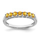 Sterling Silver Rhodium-plated Citrine and Diamond Ring RM7411-CI-001-SSA-6