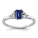 14K White Gold Lab Grown VS/SI FGH Dia and Created Sapphire Ring RM5767-CSA-016-WLG