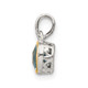 Shey Couture Sterling Silver Rhod-plated with 14k Accent Polished Cushion-cut Light Swiss Blue Topaz Pendant QTC1716