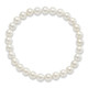Majestik 7-8mm White Imitation Shell Pearl Stretch Bracelet QMJB78W