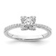 14K White Gold Lab Grown VS/SI FGH Dia Two Promises Halo Complete Eng Ring RM9219E-015-CWLG