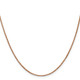14K Rose Gold 22 inch 1mm Box Link with Lobster Clasp Chain RSC3-22