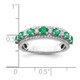 14k White Gold Polished Emerald and Diamond Ring RM8392-EM-041-WA