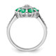 14k White Gold Emerald and Diamond Floral Ring RM7192-EM-022-WA