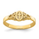 14K Cross Inside Oval W/Scroll and Heart Ring R851