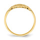 14K Cross Inside Oval W/Scroll and Heart Ring R851