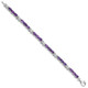 Sterling Silver Rhodium-plated Amethyst Bracelet QX863AM
