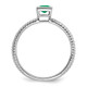14k White Gold Square Bezel Emerald Ring RM7230-EM-W