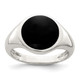 Sterling Silver Onyx Inlay Ring QR7005-8