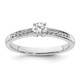 14K White Gold Lab Grown Diamond VS/SI FGH Round Complete Eng Ring RM2578E-020-7CWLG