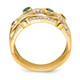 14K Lab Grown Dia VS/SI FGH Cr.RU,EM Bezel Wave Ring RM7970-025-YLG