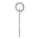 Sterling Silver/Rhodium-plated Polished Number 4 Charm QMS04