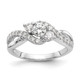14K White Gold Lab Grown Diamond VS/SI FGH Complete Engagement Ring RM2554E-050-7WLG
