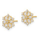 14k Madi K Polished CZ Snowflake Post Earrings SE3059