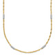 14K Two-tone Diamond-cut Mini Bar Links Fancy Necklace SF2953-18