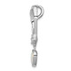 Sterling Silver Rhodium Plated Opal and CZ Heart Pendant QP785