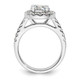 14K White Gold Halo (Holds 2 carat (8.2mm) Round Center) 7/8 carat  Diamond Semi-Mount Engagement Ring RM2076E-200-WAA