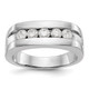 14K White Gold Lab Grown Diamond VS/SI FGH 5-Stone Men's Channel Ban RM3458B-070-10WLG