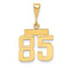 14k Small Polished Number 85 Charm SP85
