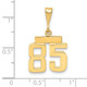 14k Small Polished Number 85 Charm SP85
