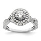 10K White Gold Eternal Promise Lab Grown VS/SI FGH Dia Halo Complete Ring RM5717E-040-C0WLG