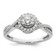 10K White Gold Eternal Promise Lab Grown VS/SI FGH Dia Halo Complete Ring RM5742E-025-C0WLG