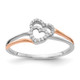 14k White and Rose Gold Diamond Polished Double Heart Ring RM5724-010-WRA