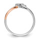 14k White and Rose Gold Diamond Polished Double Heart Ring RM5724-010-WRA