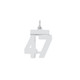 Sterling Silver/Rhodium-plated Polished Number 47 Charm QSS47